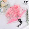 Paraguas Plegable de Tres Pliegues Transparente Sakura Diosa Chica Suave Paraguas Automático Paraguas Ins Femenino Fabricante Venta al por Mayor en Stock