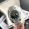 Reloj Mecánico Totalmente Automático, Reloj Rolex Datejust para Hombre, Esfera de Diamantes Romana, Acero Inoxidable Luminoso Resistente al Agua Reloj de Negocios