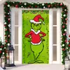 Cubierta de puerta de Navidad 2026, pegatina de puerta, decoración de puerta principal de Papá Noel, cortina de puerta, cubierta de puerta de fondo para fiesta navideña transfronteriza