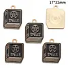 Accesorios para Joyería de Aleación con Goteo de Aceite DIY Colgantes de Mariposa Oscura Murciélago Pendientes Pendientes Pulsera Colgante W508