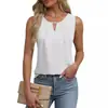 Roupas Femininas Transfronteiriças Europeias e Americanas Verão 2025 Novo Amazon Camiseta Lisa Plissada Regata Topsem Manga Vazado para Mulheres