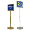 Placa retrátil de dupla face pôster display stand stand stand lobby lobby dupla face sinal de piso placa de publicidade