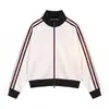 Chaqueta Cardigan Deportiva Estilo Americano Tallas Grandes para Mujer Primavera Otoño Rayas Conjunto de Pareja Sudadera con Capucha Manga Larga para Hombre Cuello Alto Holgado