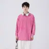 Suéteres de Otoño 2024 para Hombre y Mujer Lavados Cuello Redondo Old Li Hanton Calle Principal Americana Algodón Puro Tendencia Parejas