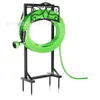 Suporte Robusto para Mangueira de Jardim com Gancho, Base Estável, Suporte de Mangueira de Metal Capaz de Armazenar 160 Pés de Mangueira