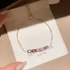 Pulsera de Flor de Circonia Colorida Dopamina de Verano, Pulsera de Lujo Ligero de Gama Alta, Joyería Versátil de Nicho Super Brillante al por Mayor