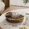 2025 Nuevo Plato de Frutas Secas Frutero Sala de Estar Mesa de Café Dulces Europeo Multi-Capa Cristal Frutero Estilo Lujo Accesible de Gama Alta