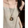 ¡Dinero viejo estilo chino! Collar con Colgante de Flor Tejida Estilo Étnico Bohemio para Mujer, Accesorio Largo Estilo Vacaciones Vintage