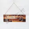 Direto da Fábrica Transfronteiriço Decoração Criativa Placas de Madeira Penduradas Pingentes de Madeira Família Amizade Placas de Boas-Vindas Etiqueta Pendurável