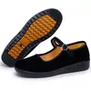 Zapatos de Tela para Mujer Old Beijing de Gamuza Negra sin Cordones, Zapatos Antideslizantes para Mamá, Zapatos de Trabajo para Limpieza de Hoteles y Etiqueta para Mujer al por Mayor