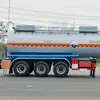Precio de DepósitoFabricante HuaTe Tanque Líquido 29 Metros Cúbicos Materiales Corrosivos Semirremolque Tanque de Acero al Carbono Vehículo de Transporte