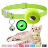 Amazon Apple Airtag Collar para Gato Rastreador de Posicionamiento Cubierta de Silicona Tres Seda Reflectante Bolsa Campana Perro Mascota