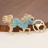 Chaveiro de Unicórnio com Diamante em Liga de Zinco Estilo Coreano Pingente de Chaveiro de Mochila Pégaso Fantasia Acessórios para Carro Pingente Venda por Atacado