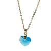 Cross-border colar de aço inoxidável amor pingente meninas Cristal pêssego coração colar oceano coração simples acessórios atacado