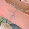 Pulseira de laço de zircônia estilo coreano que combina com tudo, feminina, nicho de luxo leve, estilo socialite de alta classe, temperamento, joia de mão