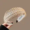 Diadema tejida de lino estilo bohemio ultra-hada para mujer, pinza para el pelo calada, diadema de ala ancha, accesorio para el cabello