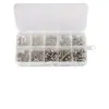 Kit Combinado de Parafusos com Cabeça Redonda Phillips, Porcas e Arruelas em Caixa 320 Peças M2M2.5M3M4M5