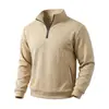 Sudadera casual suelta de jacquard texturizado pesado estilo americano para otoño e invierno 2026, con cuello alto, simple, moderna y versátil para hombre