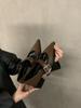 Sapatos de couro pequenos Mary Jane vintage pontudos femininos britânicos outono e inverno 2023 novo estilo coreano francês salto grosso lefu sapatos simples