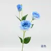 Flor Artificial Eustoma de 3 Cabeças em Haste Única Decoração de Entrada de Casa Arranjo de Flores para Mesa de Jantar Decoração para Atmosfera de Festival em Shopping