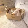 Cesta de Almacenamiento Extra Grande de Fieltro con Forma de Oso Cuadrada Plegable con Forro Caja de Almacenamiento para Snacks Juguetes Cosméticos