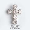 Novos Acessórios de Arte para Unhas Cruzados de Liga Completa com Diamantes, Exquisitos Acessórios de Unhas Cruzados Tridimensionais Dourados e Prateados Incrustados com Diamantes