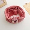Nuevo de Velvet Baby bufanda linda invierno niños engrosado conjunto cuello bebé color sólido caricatura a prueba de viento bufanda cálida