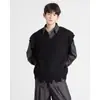 Colete Tricotado Gola V para Homens, Roupa Externa para Primavera e Outono, Colete Jaqueta Casual Tendência, Colete Tricotado para Homens