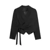 Chaqueta Camisa Elegante de Alta Gama Estilo Francés Ceñida a la Cintura Adelgazante para Mujer, Nuevo Diseño Casual Tendencia de Camisa para Principios de Primavera