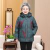Ropa de invierno para abuelas mayores, chaqueta corta con capucha para señoras mayores, chaqueta cálida de algodón acolchado para madres, chaqueta de plumón de pato blanco.