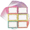 Etiquetas de Nombre Coloridas en Blanco Transfronterizas de 144 Piezas, Pegatinas Creativas Escribibles, Suministros de Decoración DIY para Eventos y Fiestas