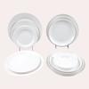 Vajilla de melamina blanca tipo disco, plato de porcelana de imitación de plástico, plato plato plato plato redondo melamina buffet plato comercial