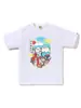 260g Marca de Moda Venta al por Mayor Transfronteriza Camiseta Pesada Bape Cabeza de Mono Tiburón