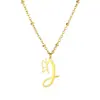 Transfronterizo 2024 Nuevo Colgante de Acero Inoxidable 26 Letras Inglesas Collar de Mariposa Popular Europeo y Americano No se Desvanece Venta al por Mayor