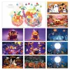 Tapiz de Calabaza de Halloween Transfronterizo Decoración de Pared para Dormitorio Sala de Estar Tela de Fondo Ambiente Festivo Decoración de Escenario Personalización