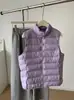 Chaleco acolchado con forro de lana de cordero para mujer, Otoño, Ligero, Cálido, Capa base, Cuello alto, Chaleco cálido