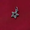 Acessório de pingente de estrela em prata de lei S925, peças de joalheria de prata para pulseiras, colares e joias com contas DIY atacado