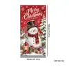 Nova capa de porta de Natal transfronteiriça, montagem de decoração de festa para criar atmosfera e oportunidades de fotos, bandeiras e faixas suspensas de Natal ao ar livre