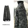 Jeans Anchos Rectos de Trabajo Camuflaje Retro Americano para Mujer Primavera Nuevo Chica Caliente Sueltos Adelgazantes Pantalones de Piso