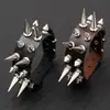 Pulsera de cuero tachonada estilo punk, pulsera unisex de moda, pulsera personalizada con púas de metal estilo europeo y americano