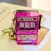 Mini Máquina de Frutas Llavero Colgante de Bolsa Máquina de Lotería Creativa Anillo de Llave de Plástico Modelo de Regalo Pequeño Personalizado