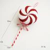 Cross-Border Novo Produto Decoração de Natal Bolas de Natal Vermelhas e Brancas Muletas Doces Pirulitos Decoração de Árvore de Natal Arranjo