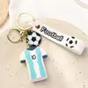 Llavero colgante de jersey de C Luo pequeño regalo al por mayor Llavero de fútbol de Messi colgante de dibujos animados Llavero de baloncesto