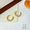 Pendientes Coreanos Dongdaemun en Forma de C para Mujer, Tachuelas Geométricas en Forma de C, Pendientes Sencillos de Moda Estilo Coreano Ins, Versátiles y que Afinan el Rostro