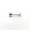 Pendiente de tuerca para piercing corporal humano de plata de ley S925 con circonita de cuatro garras estilo moda europea y americana ins bola para piercing en la oreja joyería