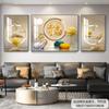 Nuevo Estilo Chino Carácter Fu Pintura Decorativa para Sala de Estar Lujo Ligero Pared de Fondo de Sofá de Gama Alta Pintura Colgante Tríptico Fulu Mural Completo
