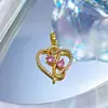 Coração de Mobius de Cobre e Ouro Personalizado Comércio Exterior Transfronteiriço DIY Artesanal Joias Cobre Zircônio Micro-Incustado Pingente Acessório