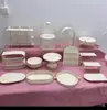 Suporte de mesa de sobremesas em estilo creme, decoração de mesa de casamento, suporte para bolo de aniversário, bandeja de ferro para sobremesas