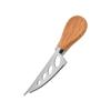 En stock de fábrica Acero Inoxidable Mango de Roble Cuchillo para Queso Cuatro Piezas Cortador de Queso Crema Pizza Pala para Pastel Set de Cuchillos
