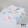 Toalla de baño de gasa de seis capas Clase A toalla de gasa de algodón para bebé de dibujos animados manta para bebé suministro de origen